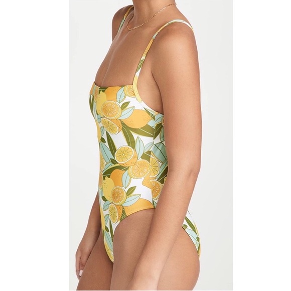 🆕 Andrea Iyamah Sari One Piece Swimsuit in Lemon Print - Picture 3 of 4